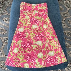 Lilly Pulitzer strapless pink dress sz XS
